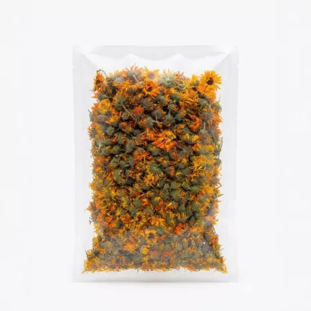 Szárított Körömvirág — Egész Virágfejek, Calendula officinalis, Paleu-i Termesztés (The Botanist Garden by Barshaker)