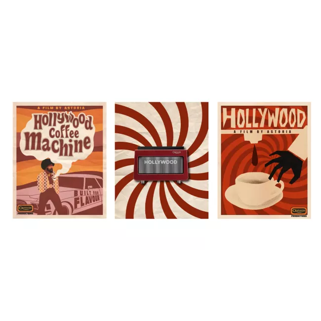 Astoria Hollywood eszpresszó kávégép retro színes dizájnnal