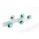 BeanBling Pin Bean&SeaSide kék színű kávébab dísztű rozsdamentes acél foglalatban