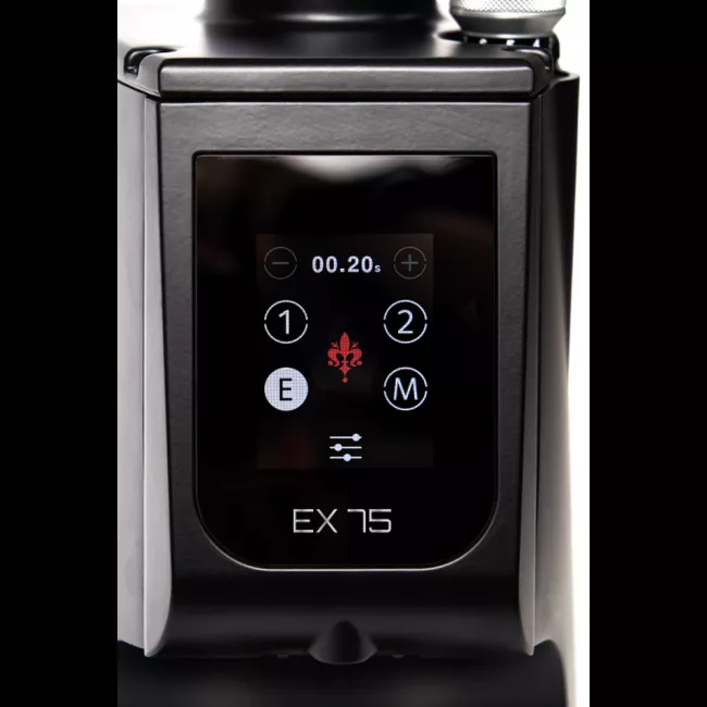 Eureka Atom Excellence 65 Black kávédaráló elölnézetben