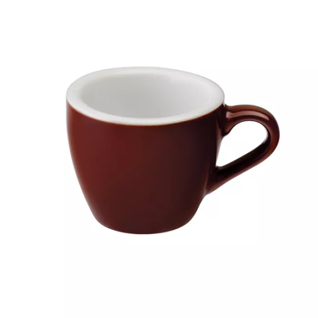 Loveramics Egg barna porcelán eszpresszós csésze alátéttel, 80 ml