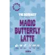 Magic Butterfly Latte por The Botanist márkától, elektromos kék színű ital pohárban