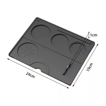 Tamper alátét - 240 x 190 mm - Fekete
