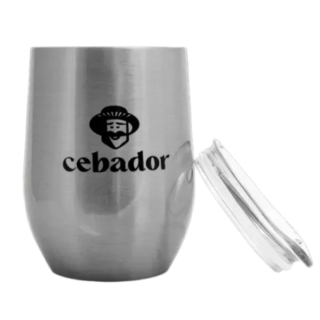 TermoLid – rozsdamentes acél tégely fedővel – Cebador ezüst – 350 ml