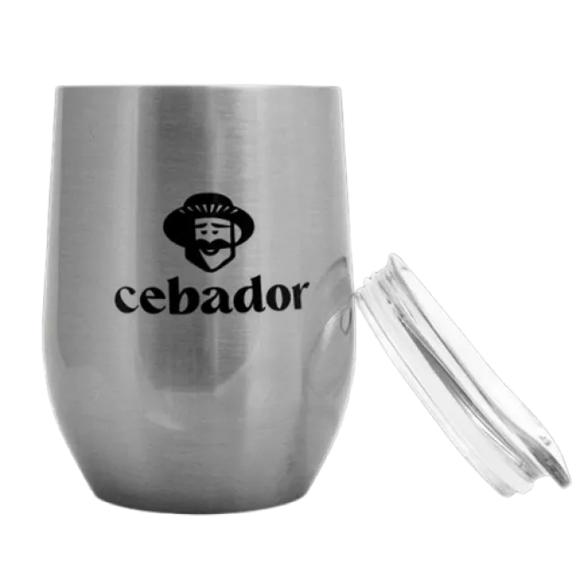 TermoLid rozsdamentes acél tégely fedővel, Cebador ezüst színben, 350 ml-es kiszerelés