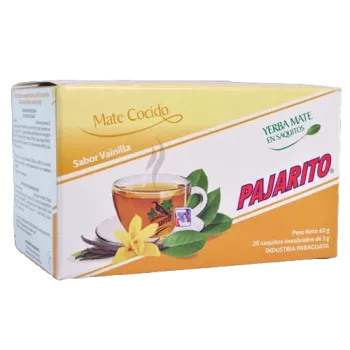 Pajarito Vanília Yerba Mate Tea Filteres Kiszerelésben 20x3g