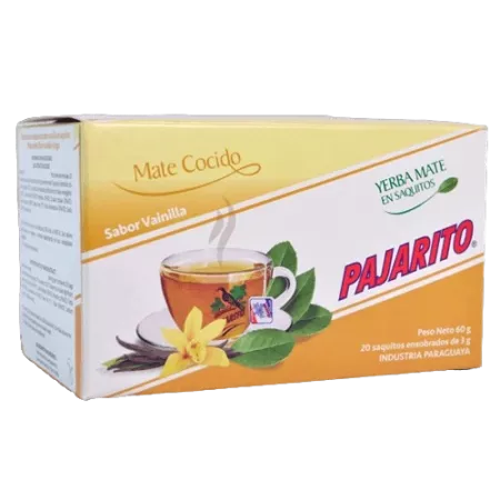 Pajarito Vanília Yerba Mate Tea Filteres Kiszerelésben 20x3g