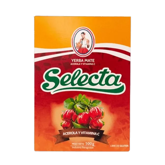 Selecta Acerola Y Vitamina C 0,5kg yerba mate csomagolása
