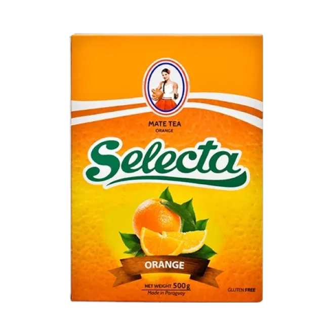 Selecta Naranja yerba mate tea 0,5kg csomagolása