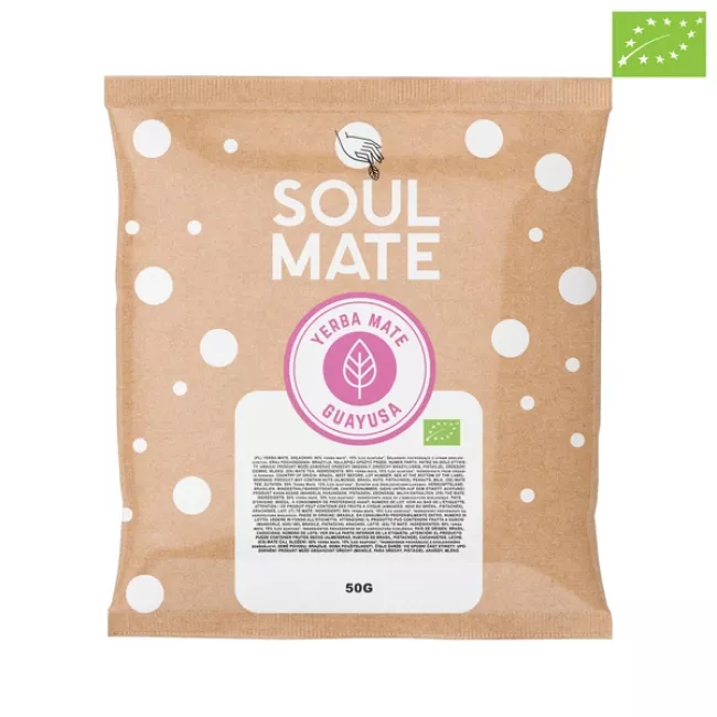 Soul Mate Orgánica Guayusa tea 50g-os csomagolása