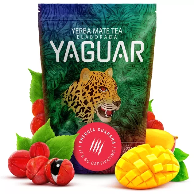 Yaguar Energía Guaraná 0.5kg csomagolás yerba mate termékből