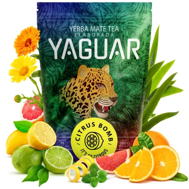 Yaguar Citrus Bomb Yerba Mate tea 0.5kg kiszerelésben