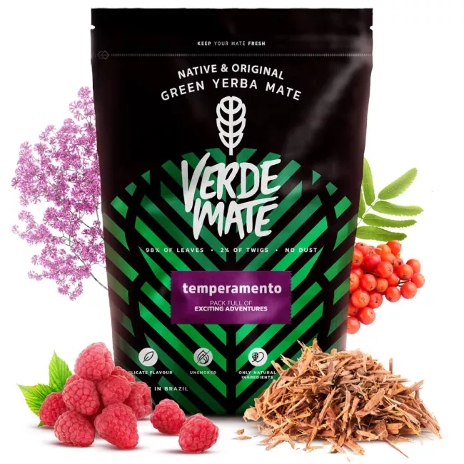 Verde Mate Green Temperamento Yerba Mate 0.5kg-os csomagolása