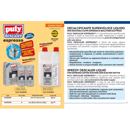 Puly CAFF Descaler Professional vízkőoldó 10kg